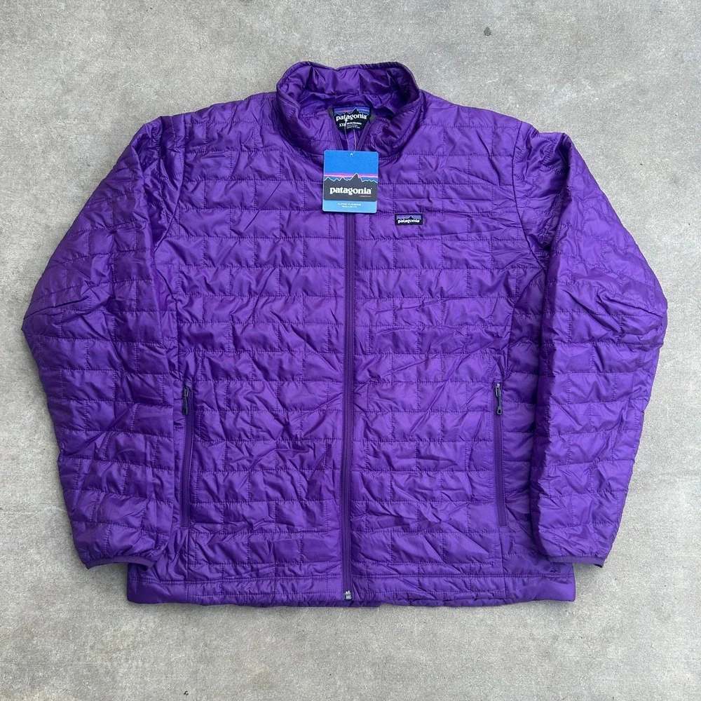 Patagonia Mens Nano Puff Jacket Purple XXL New 84211 Quilted Puffer Coat